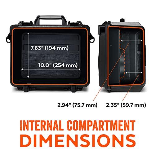 ECOXGEAR ECOXGEAR: EcoJourney Bluetooth Speaker with Dry Storage 50+ Hours of Playtime 100% Waterproof IP67 Rugged and Loud(Gray)