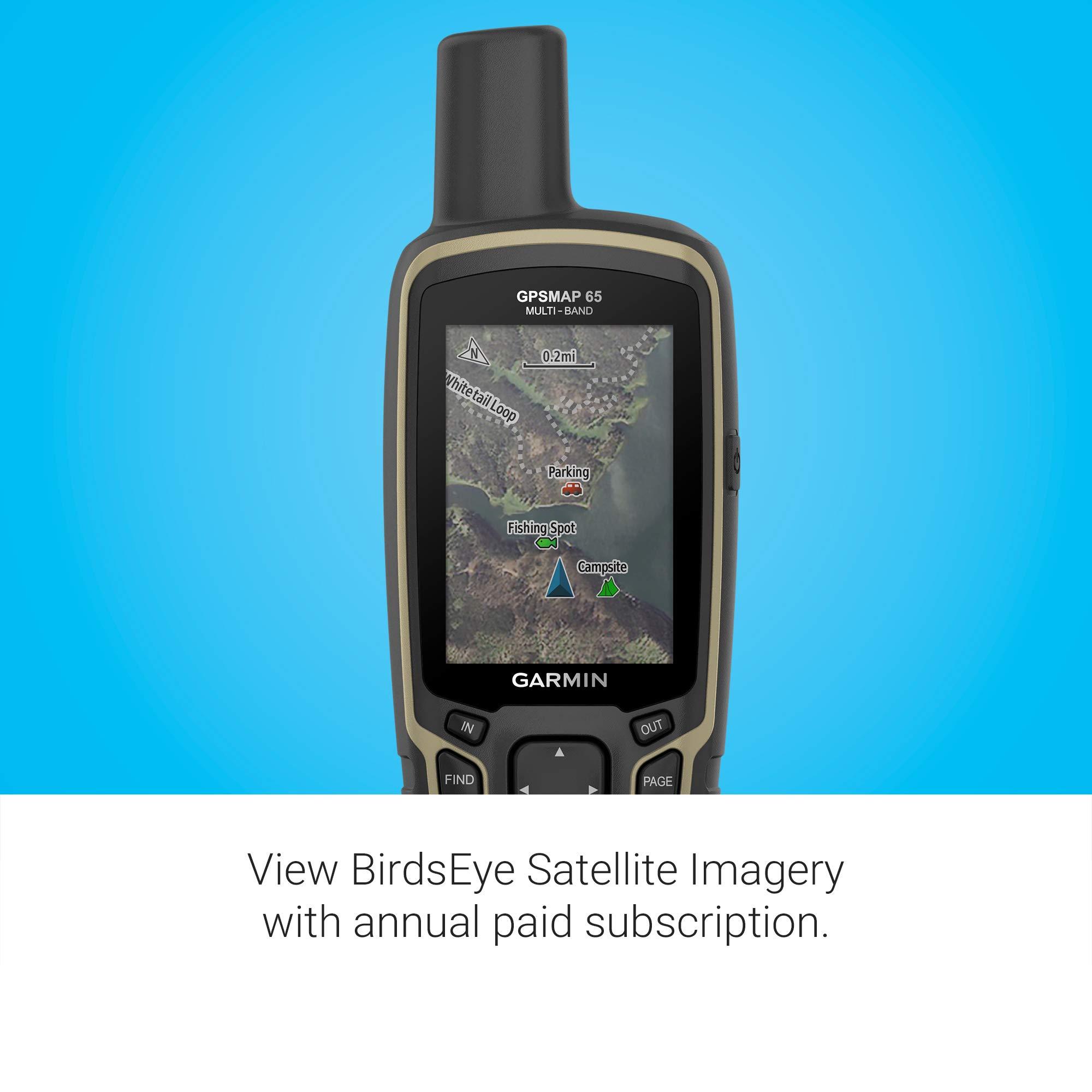 Garmin Garmin GPSMAP 65, Button-Operated Handheld with Expanded Satellite Support and Multi-Band Technology, 2.6\" Color Display, 010-02451-00