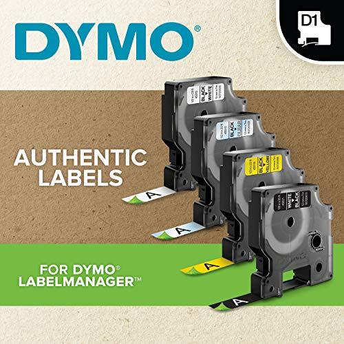 DYMO DYMO Labels for LabelManager and LabelWriter Duo Label Makers, Great for Organization, Indoor or Outdoor Use, 1/2\" (12mm) x 23\' (7m), Black Print on White Tape, Water Resistant, Pack of 6