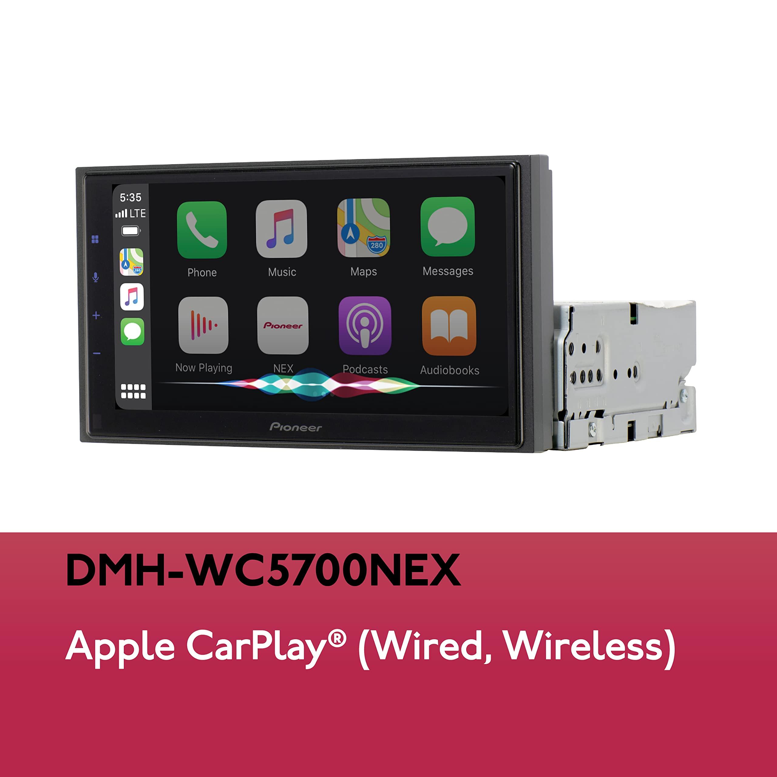 Pioneer Pioneer DMH-WC5700NEX 6.8'' Car Stereo, Multimedia Receiver with Wireless or Wired Apple CarPlay, Android Auto, Hands-Free Bluetooth, SiriusXM Ready(No CD) (Renewed), Black