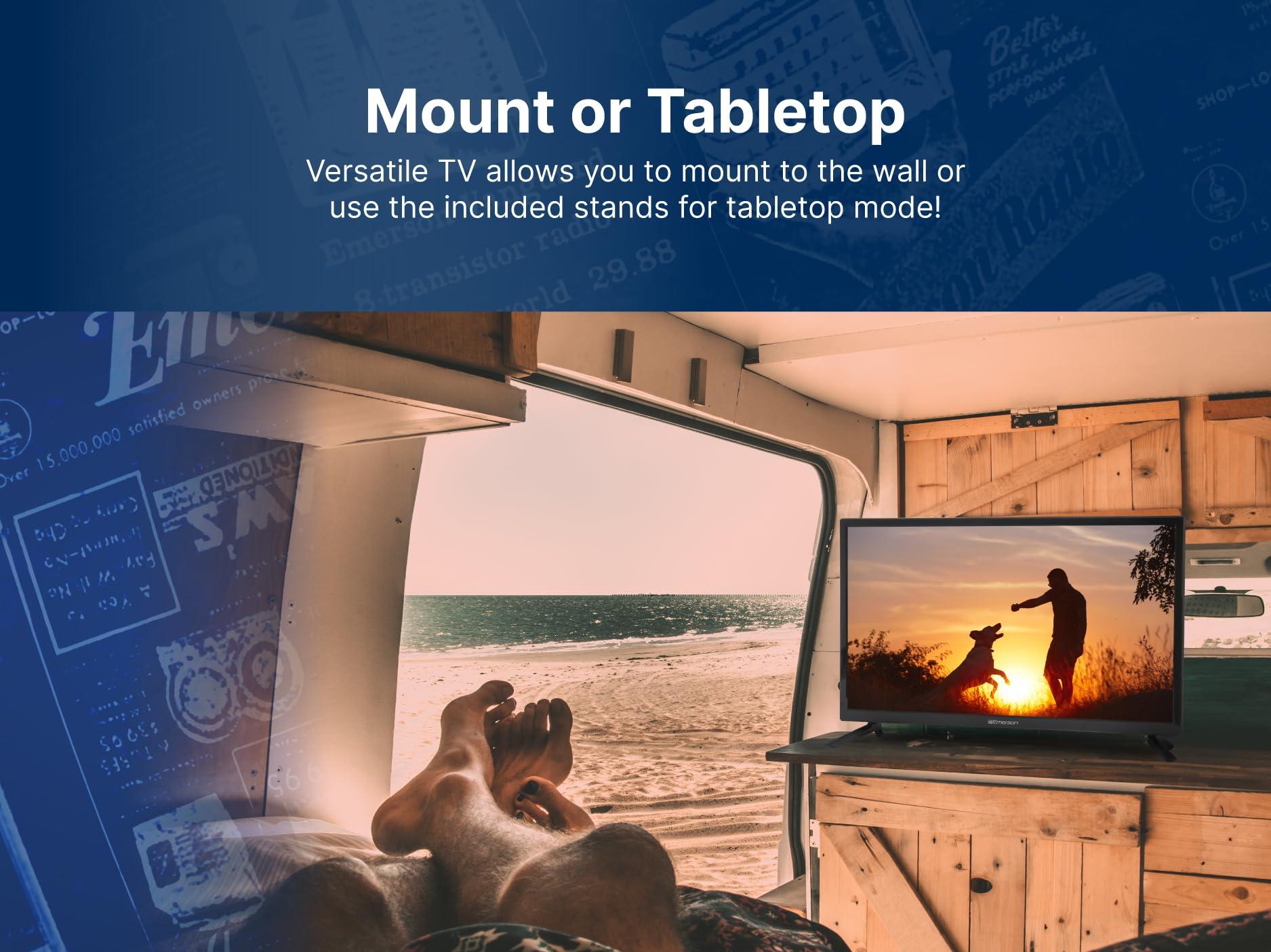 Emerson Emerson ETD-2450 24\" Class LED HDTV with Built-in DVD Player, 720p HD, HDMI/USB Inputs, Digital Tuner, Slim Design, Wall Mountable, Energy Efficient, and Parental Control Features