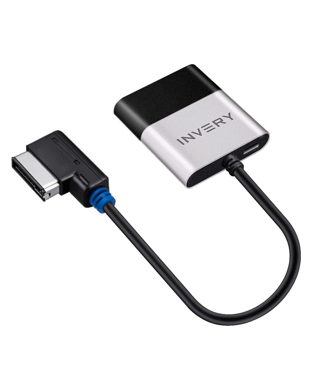 INVERY Airdual Bluetooth 5.0 aptX-HD Adapter Compatible for Audi MMI 3G AMI Music Interface,Audi Symphony,Audi Concert,VW MDI,Mercedes Media Interface