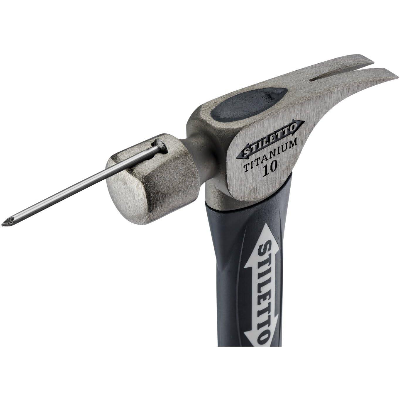 Stiletto Stiletto FH10C-F 10 oz Ti Smooth Face with Curved Poly-Fiberglass Handle, 14 1/2"