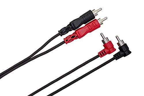 HOSA Hosa CRA-202R Dual RCA to Right Angle RCA Cable (6.6 feet)