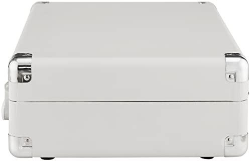 Crosley Crosley CR8005F-WS Cruiser Plus Vintage 3-Speed Bluetooth in/Out Suitcase Vinyl Record Player Turntable, White Sand