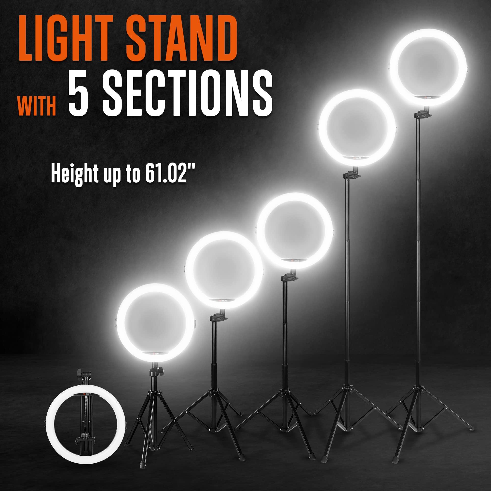 SQUATZ SQUATZ 11 LED 12W Selfie Ring Light R11 with Wired Control, Tripod Stand with 6 Sections, Phone Holder, Adjustable Brightness Levels for Influencers, YouTube, TikTok, and Barbers.