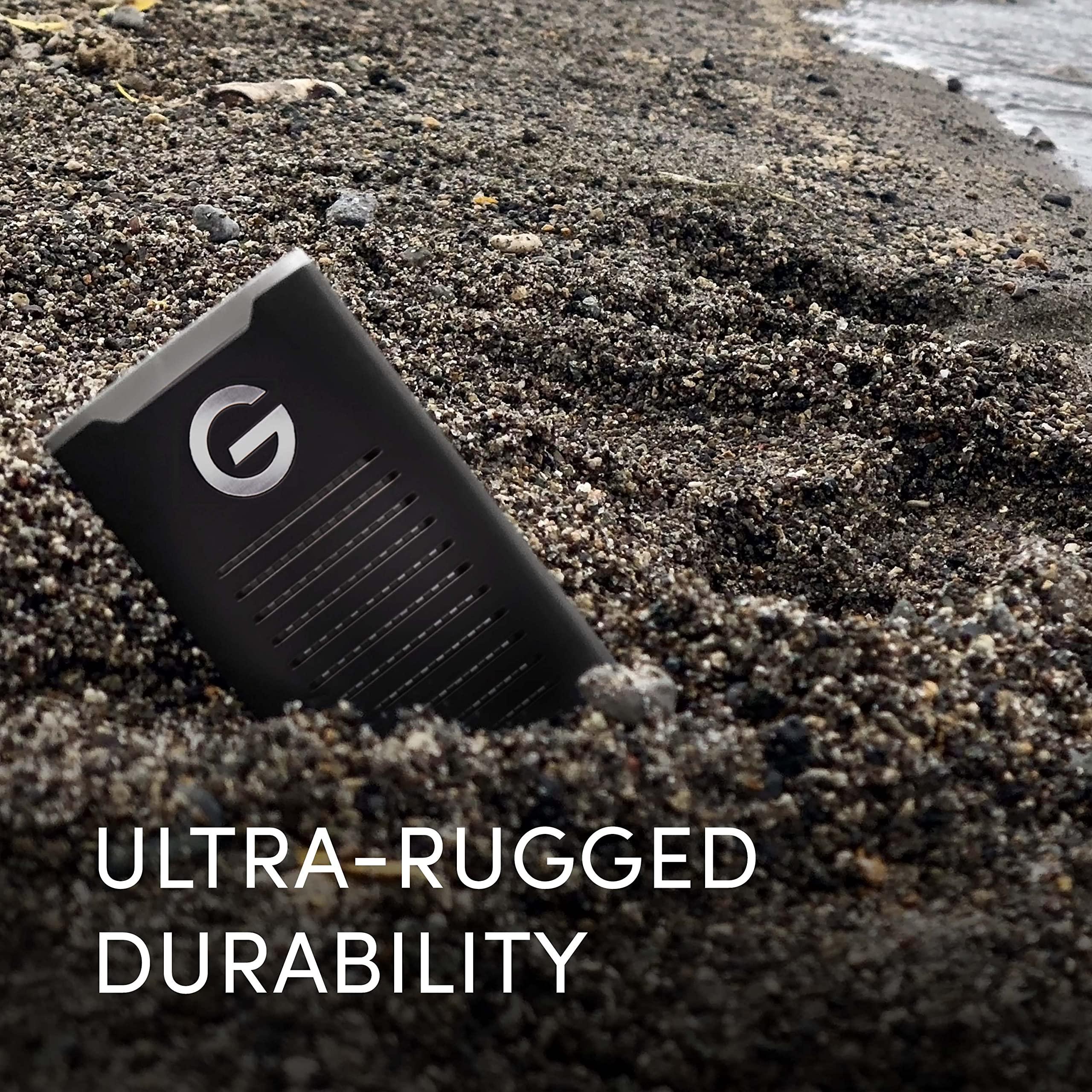 SanDisk Professional SanDisk Professional 2TB G-DRIVE SSD - Ultra-Rugged, IP67 Dust/Water Resistant, Portable External NVMe Solid State Drive, Up to 1,050 MB/s, USB 3.2 Gen 2 - SDPS11A-002T-GBANB