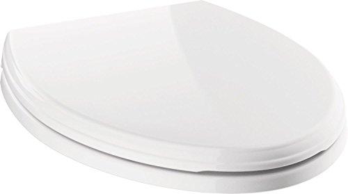 DELTA FAUCET Delta -Faucet Wycliffe Slow Close Elongated Toilet Seat with Non-Slip Seat Bumpers, Soft Close Toilet Seat Elongated, Toilet Seat Slow Close, White 811901-WH