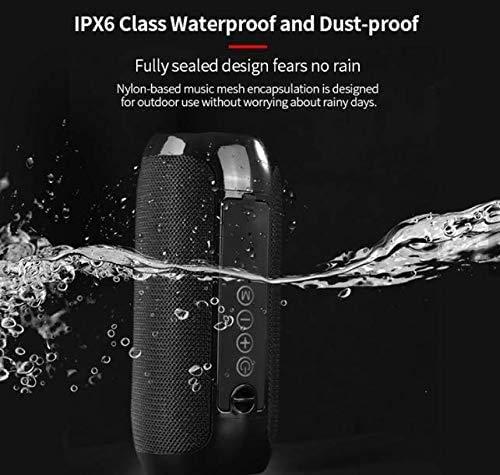 T&G TG117 BT Outdoor Speaker Waterproof Portable Wireless Column Loudspeaker Box with TF Card FM Radio (Black)