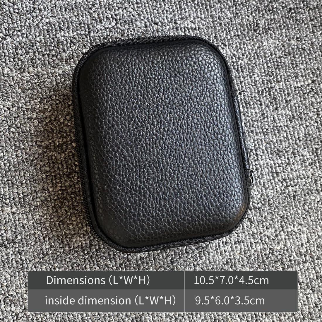 JaHui PU Leather Storage Box, Suitable for in Ear Earphones, Wired Earphones, Waterproof, Portable, Pressure Resistant Box, Earphone Storage Bag