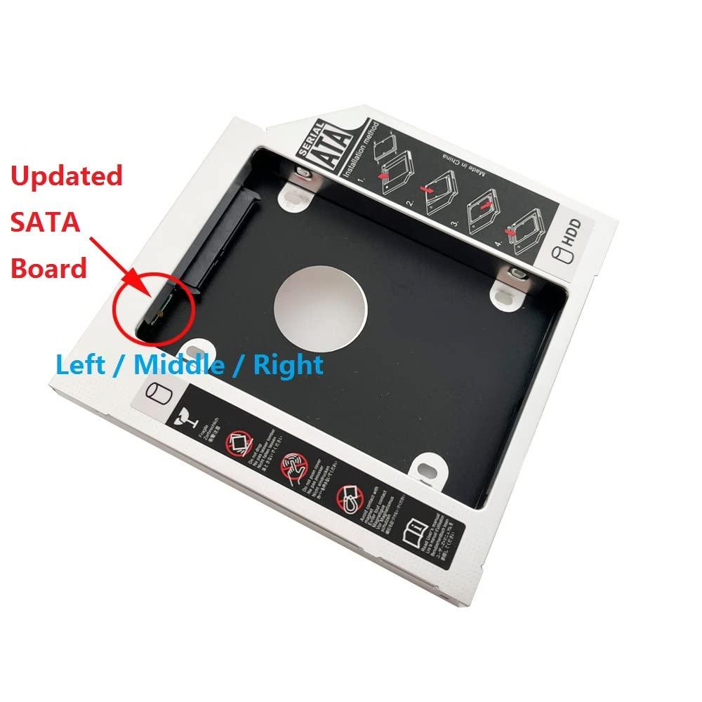 NIGUDEYANG 12.7mm SATA 2nd Second Hard Drive HDD SSD Optical bay Enclosure Caddy Frame Tray for Lenovo ThinkPad L430 L530
