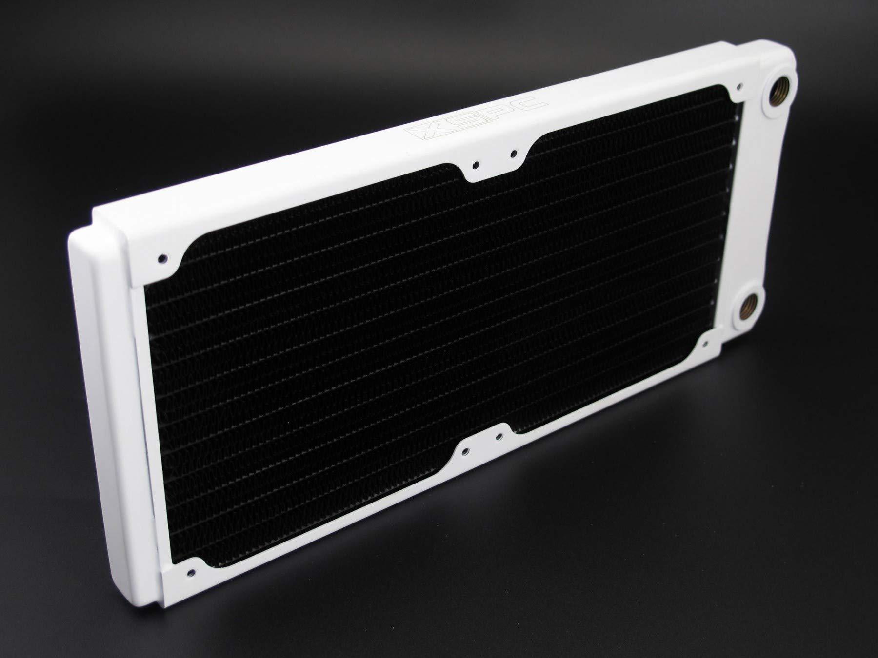 XSPC XSPC TX240 Ultra Thin Radiator, 120mm x 2, Dual Fan, White
