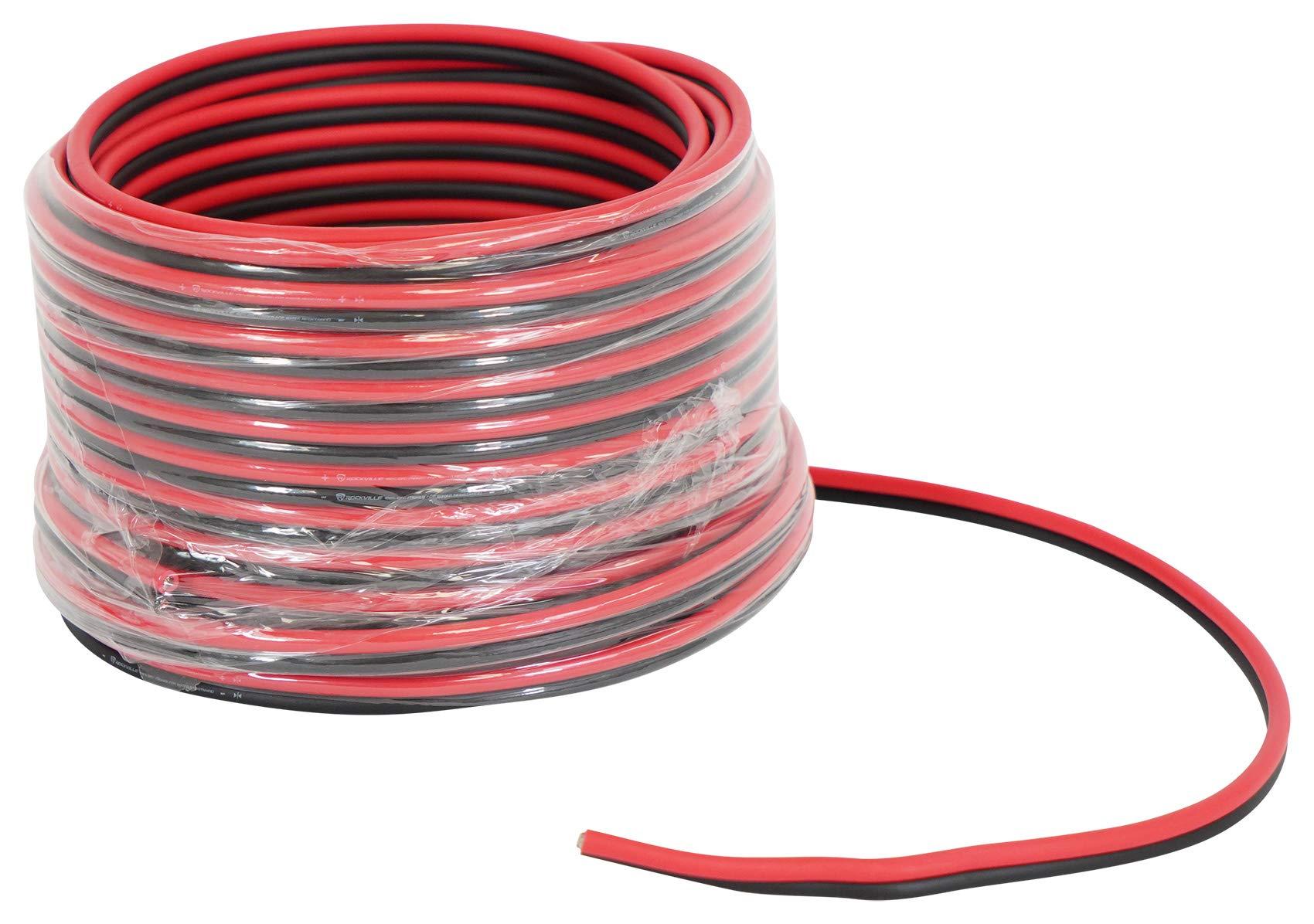 Rockville Rockville RED 14G50 OFC 14 Gauge 50 Foot 100% Copper Speaker Wire Car Audio