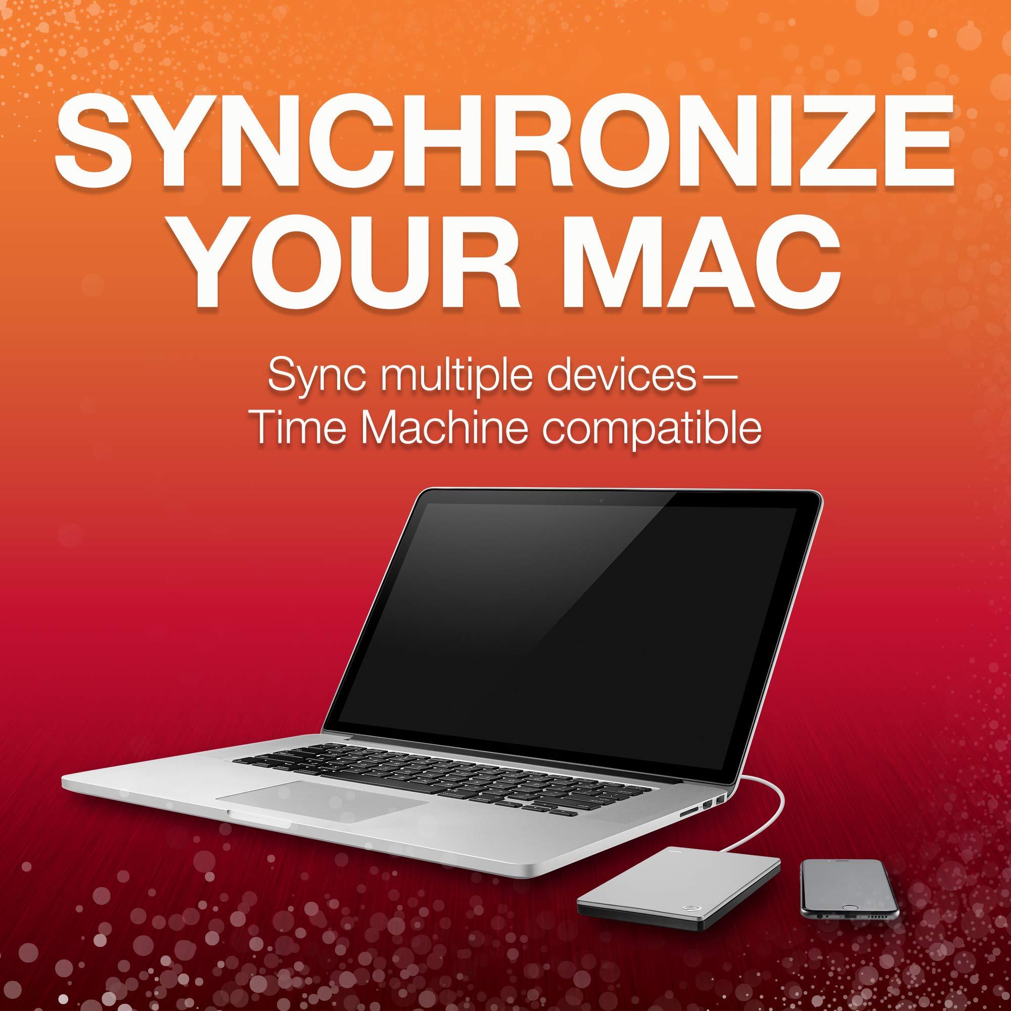 Seagate Seagate Backup Plus Slim for Mac 1TB External Hard Drive HDD USB 3.0, Time Machine Compatible 2 Months Adobe CC Photography (STDS1000100)