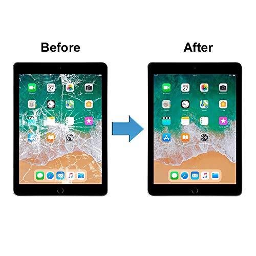 TSIOFO for iPad 6 (6th Gen 2018) A1893 A1954 Screen Replacement Glass Touch Digitizer Repair Kit with Home Button & Tools - Only for iPad 6 6th Generation (Black)