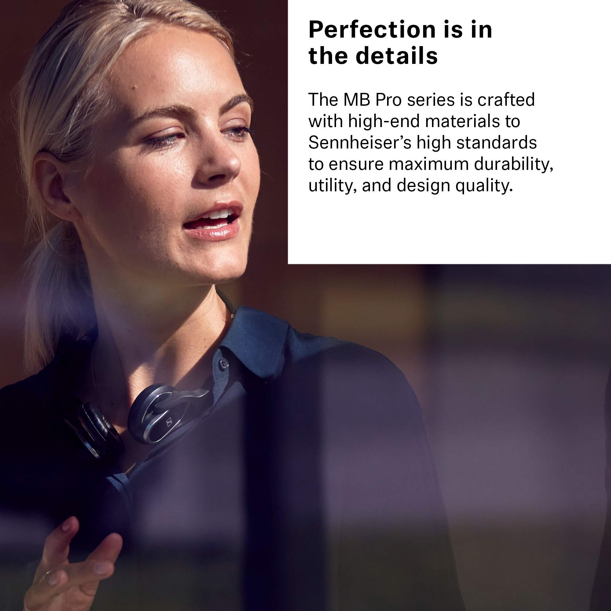 EPOS Sennheiser MB Pro 2 (506044) - Dual-Sided, Wireless Bluetooth Headset | For Mobile Phone Connection | w/ HD Sound & Noise Cancelling Microphone (Black)