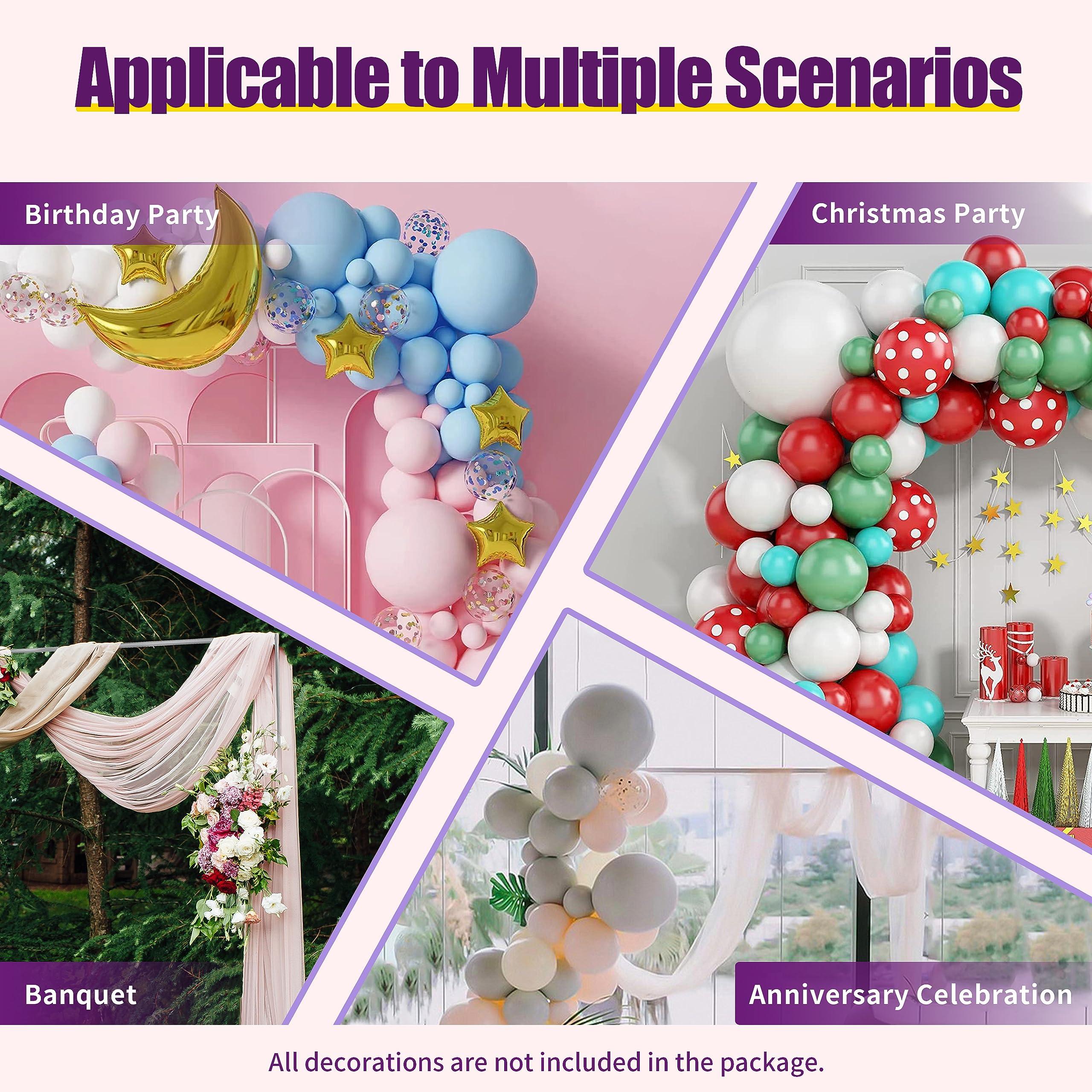 MARTEXBUY MARTEXBUY 10x20ft Backdrop Stand, Wedding Party Backdrop Stand Pipe Kit Curtain Frame, Professional Background Support, Heavy Duty Backdrop Stand for Wedding Party Celebration Photography Baby Shower