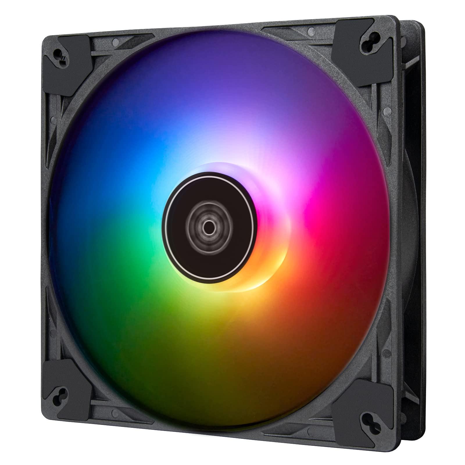 SilverStone Technology SilverStone Technology Vista 140 ARGB Performance Enhanced 140mm PWM Fan with Addressable RGB (ARGB), SST-VS140B-ARGB