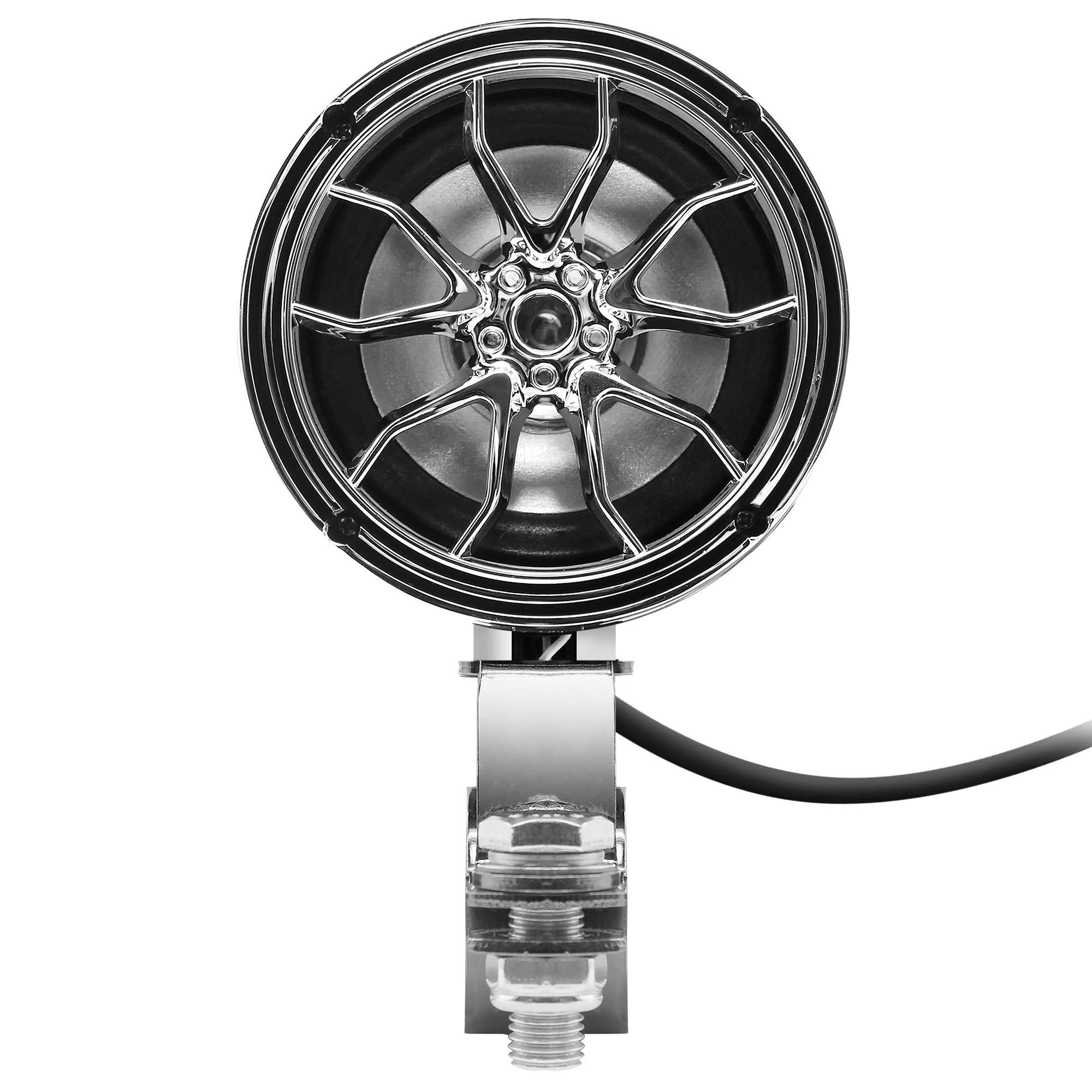 GoHawk GoHawk TS3 Motorcycle Weatherproof Bluetooth Speakers 7/8-1.25 in. Handlebar Mount MP3 Music Player Sound Audio Stereo Amplifier System ATV AUX, USB, Micro SD, FM Radio 2-Speaker