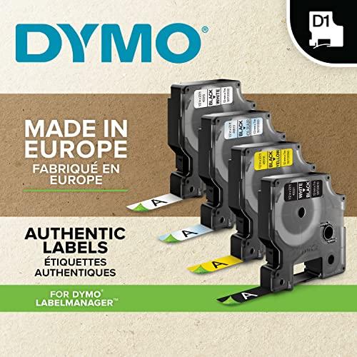 DYMO Dymo D1 Standard Labelling Tape 12mm x 7m - White on Black