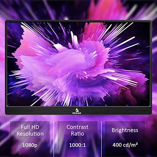 NexiGo NexiGo 144Hz 17.3 Inch Portable Gaming Monitor, FreeSync, G-SYNC Compatible, FHD IPS Computer Display, Eye Care Screen with HDMI/Type C for Laptop PC/MAC/Surface/PS4/PS5/Xbox/Switch, with Smart Cover