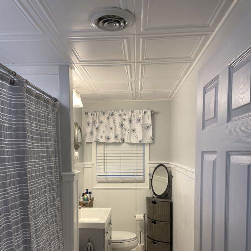 A La Maison Ceilings A La Maison Ceilings R24 Line Art Foam Glue-up Ceiling Tile (21.6 sq. ft./Case), Pack of 8, Plain White
