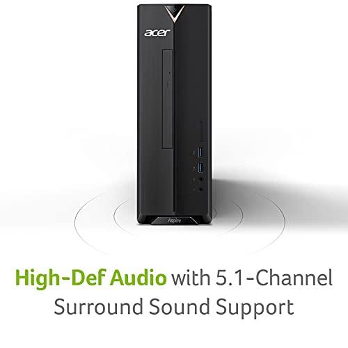 acer Acer Aspire XC-830-UA91 Desktop | Intel Celeron J4125 Quad-Core Processor (Up to 2.7GHz) | 8GB 2400MHz DDR4 | 256GB NVMe M.2 SSD | 8X DVD | Wi-Fi 5 | Bluetooth 4.2 LE | Windows 10 Home