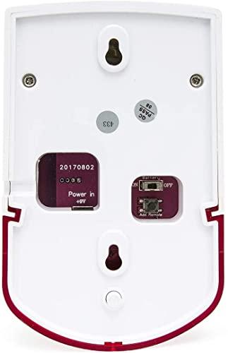 Daytech Daytech Strobe Siren Panic Alarm Button Siren Alarm with Light for Home Caring Loud Outdoor SOS Alert System 2 Red Flashing Siren and 4 Emergency Button for Store Hotel Jewelry Shop Security