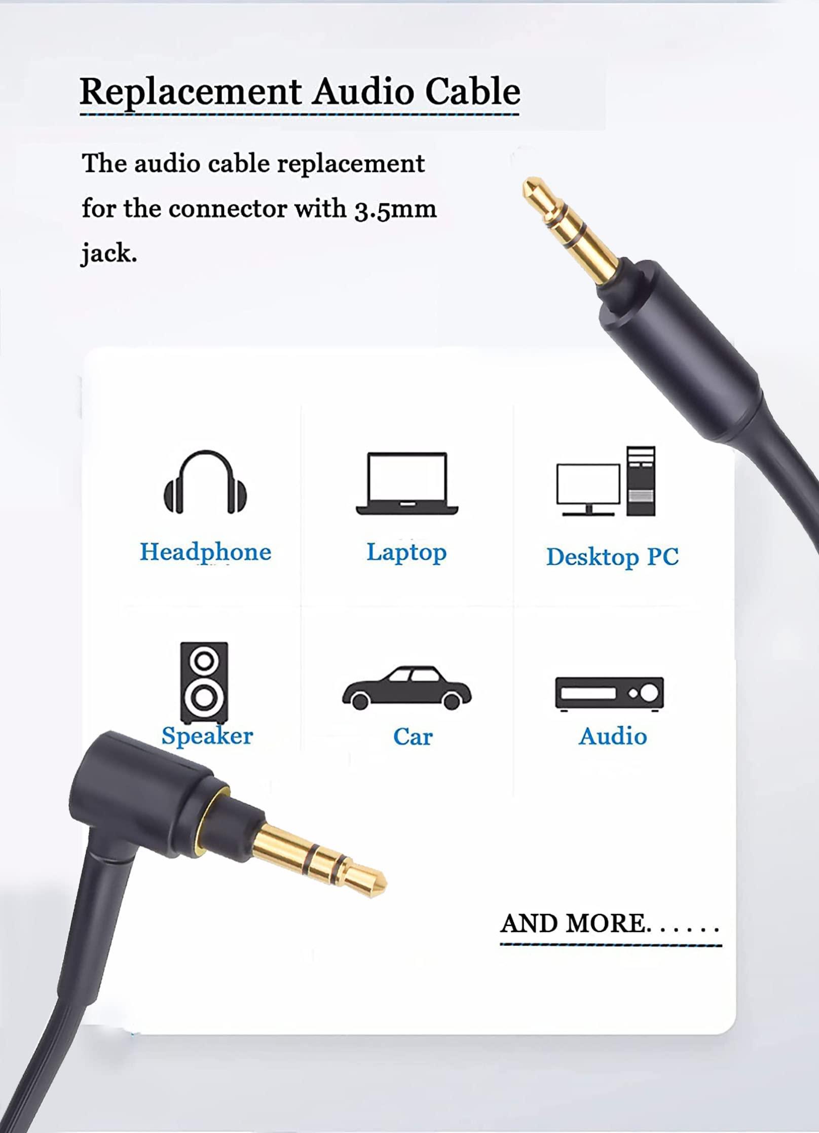 Tobysome Tobysome WH-1000XM4 Replacement Headphone Audio Cable Aux Cord with 3.5mm Airplane Headphone Adapter Compatible with Sony MDR-1000X/WH-1000XM4/WH-1000XM5 MDR-XB950BT WH-CH700N Headphones