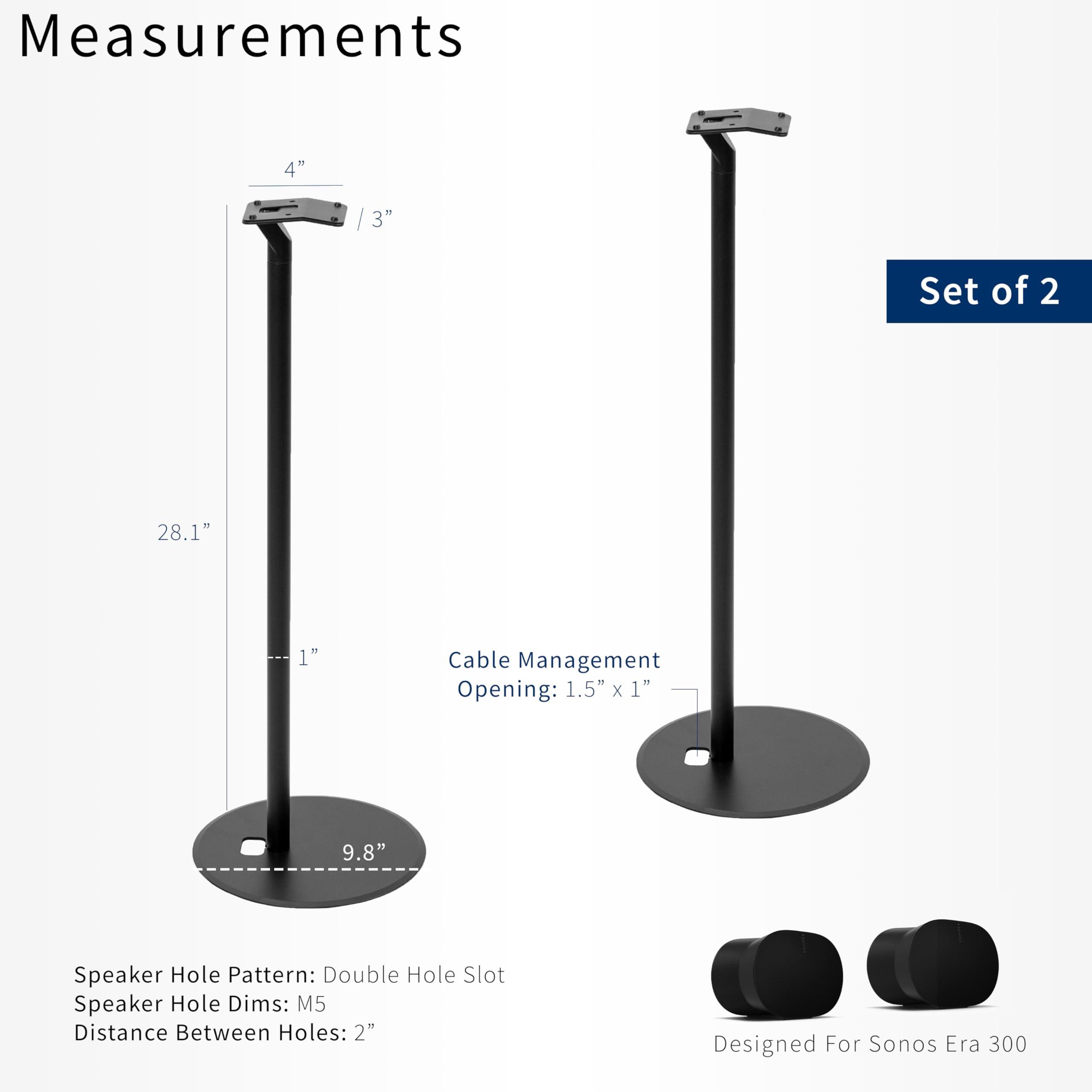 VIVO VIVO Speaker Stands Designed for Sonos Era 300 Speakers, Simple and Secure Mounting, 2 Pack, Black, STAND-SP300