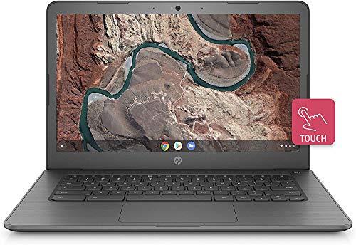 HP HP Chromebook 14-inch Laptop with 180-Degree Hinge, Touchscreen Display, AMD Dual-Core A4-9120 Processor, 4 GB SDRAM, 32 GB eMMC Storage, Chrome OS (14-db0060nr, Chalkboard Gray) (Renewed)
