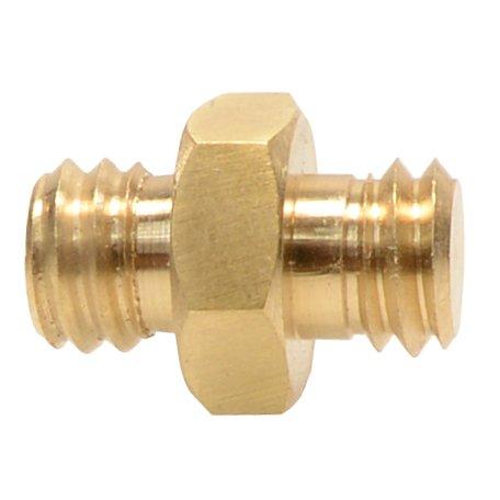 Foto&Tech Foto&Tech Brass Spigot 3/8" Male to 3/8" Male Threaded Screw Adapter with Hex Nut Center