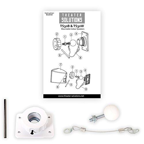 Theater Solutions Theater Solutions TS30W Mountable Indoor Speakers White Bookshelf 3 Pair Pack