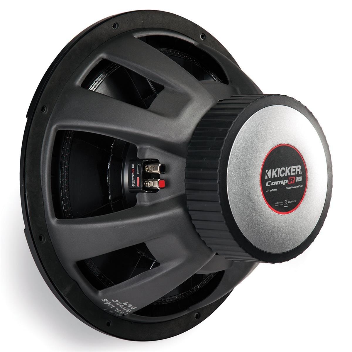 KICKER Kicker CompR15 15-Inch (38cm) Subwoofer, DVC, 2-Ohm, 800W