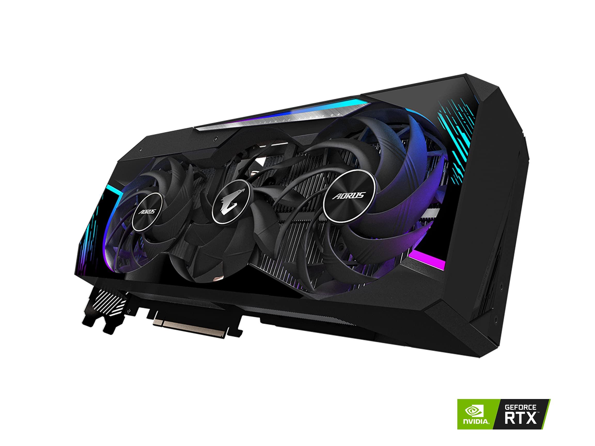GIGABYTE GIGABYTE AORUS GeForce RTX 3080 Master 10G (REV3.0) Graphics Card, Max Covered Cooling, LHR, 10GB 320-bit GDDR6X, GV-N3080AORUS M-10GD REV3.0 Video Card