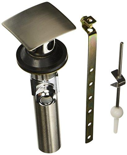 DELTA FAUCET Delta 72177-SS Square Metal Pop-Up Bathroom Sink Drain with Overflow, Stainless