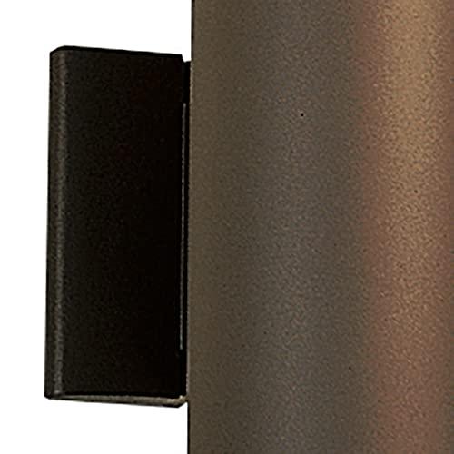 Kichler Kichler Cylinders 12\" 2-Light Outdoor Cylinder Wall Sconce in Architectural Bronze, (12\" H x 4.75\" W), 9244AZ