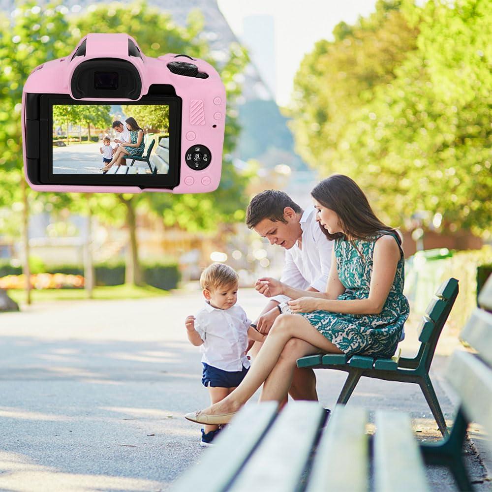 AEXUTDA Case for Canon EOS R50, EOS R50 Camera Silicone Protective Case, Lightweight, Anti-Scratch Slim Fit Soft Skin, EOS R50 Accessories, AEXUTDA Bag for EOS R50 Mirrorless Vlogging Camera - Pink