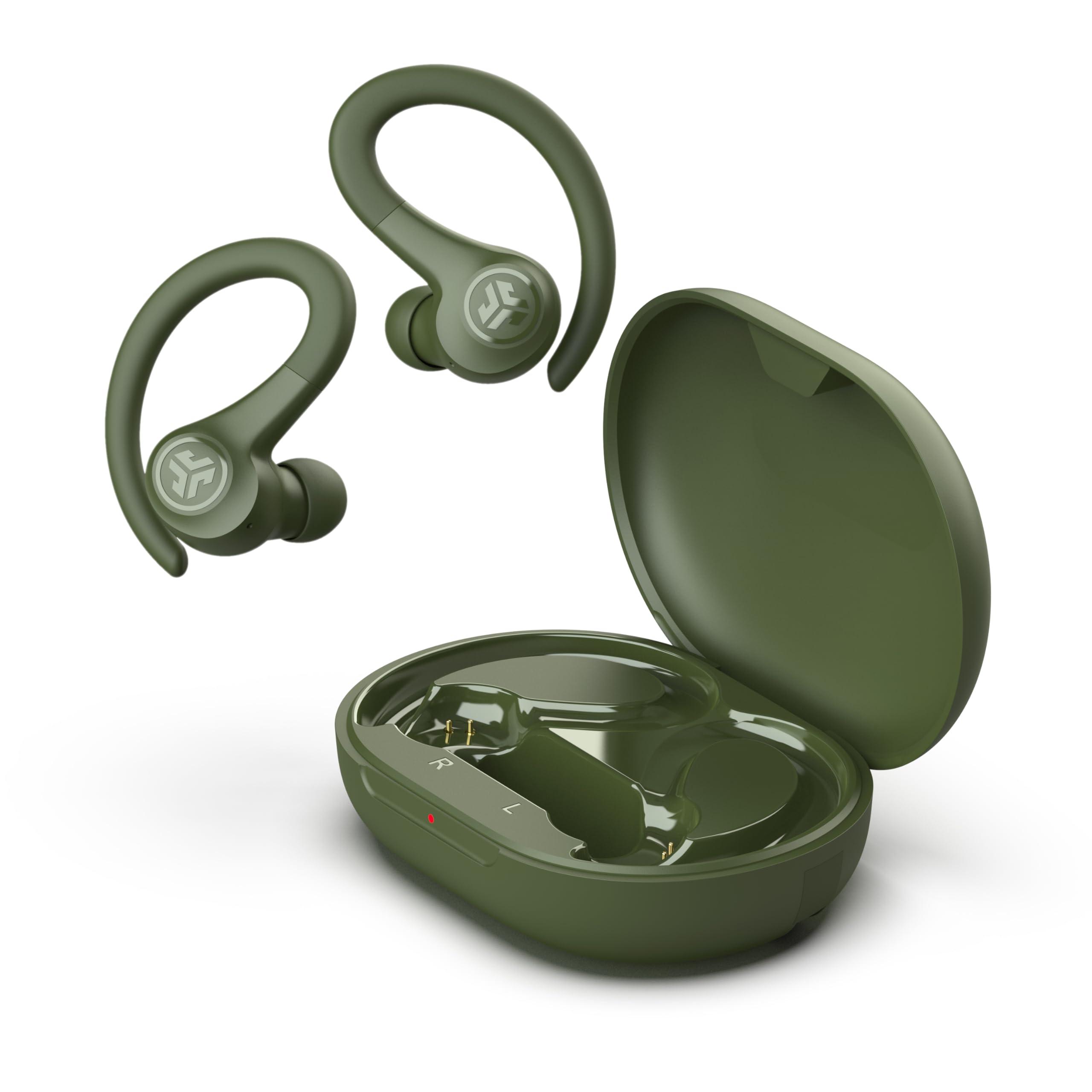 JLab JLab Go Sport+ Wireless Workout Earbuds Featuring C3 Clear Calling, Secure Earhook Sport Design, 35+ Hour Bluetooth Playtime, and 3 EQ Sound Settings (Green)