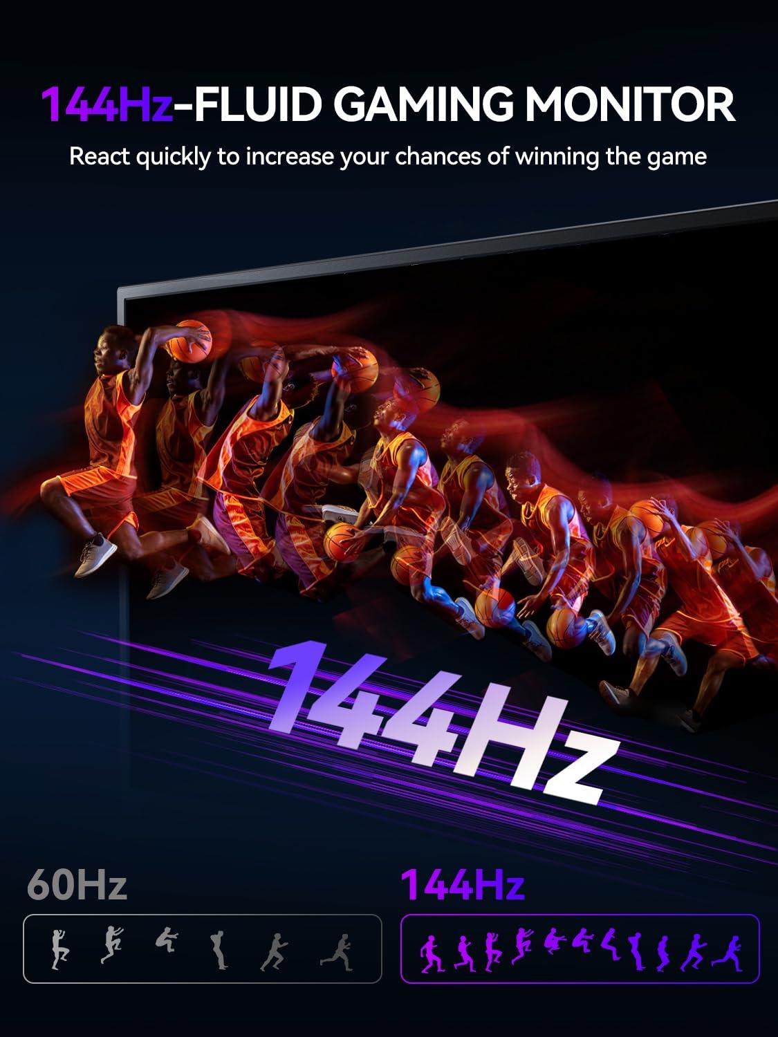 UPERFECT UPERFECT Portable Monitor 18-inch 2K 144HZ 100% DCI-P3 500Nits w/VESA & Stand 180 Adjustable Ultra-Slim & Lightweight Frameless FHD FreeSync IPS HDR Gaming Display, Travel Second Monitor for Laptop