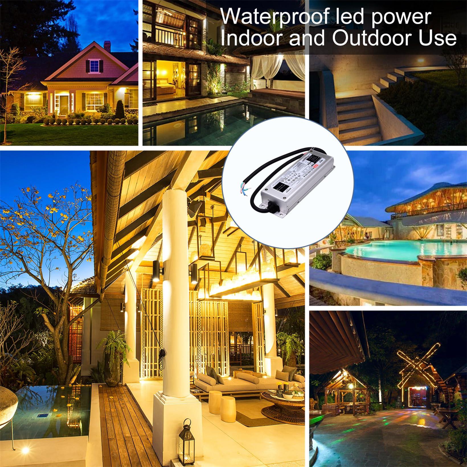 YS powered by MW XLG-200-24-A 24V 8.3A 200W IP67 LED Driver for Outdoor & Architectural Lighting