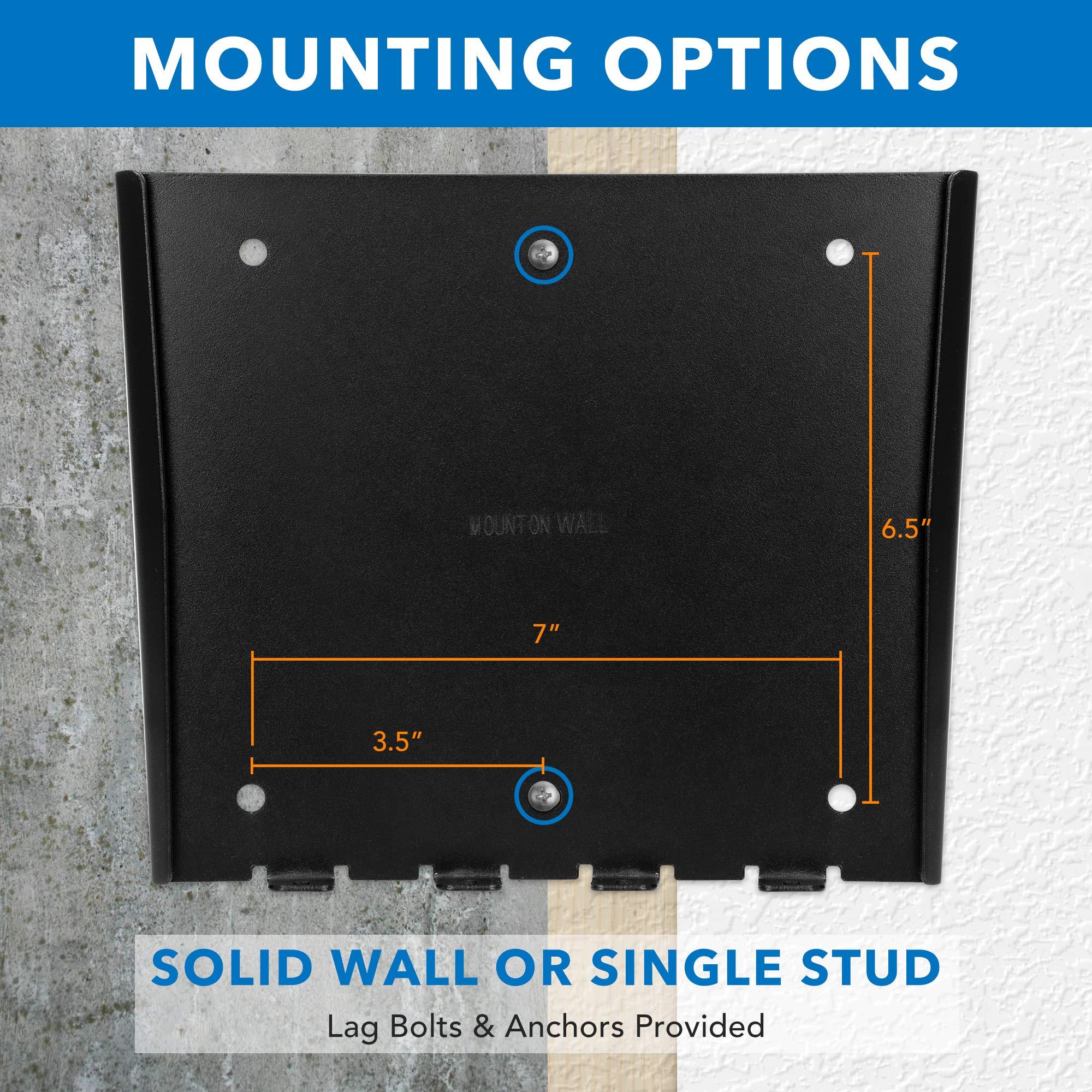 Mount-It! MOUNT-IT! Low-Profile Fixed TV Wall Mount With Removable Plate | Flush Wall Mounting Bracket Fits 23\" - 42\" Screens Up To VESA 200x200 mm, 66lbs Capacity, Black