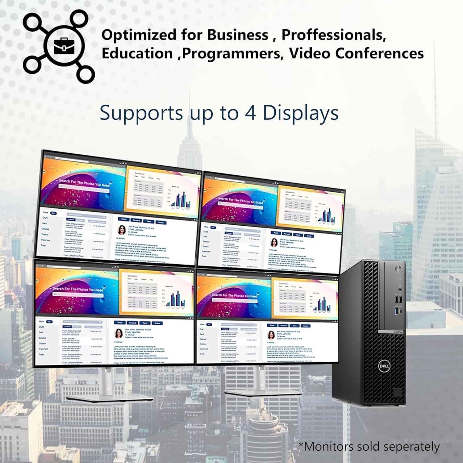 Dell Dell Optiplex 7020 SFF Business Desktop, 14th Gen Intel i5-14500 14-Core up to 5.0 GHz, 32GB DDR5 RAM, 1.5TB Storage(512GB PCIe SSD + 1TB HDD), RJ-45, DP Port, HDMI, Wi-Fi + Bluetooth, Windows 11 Pro