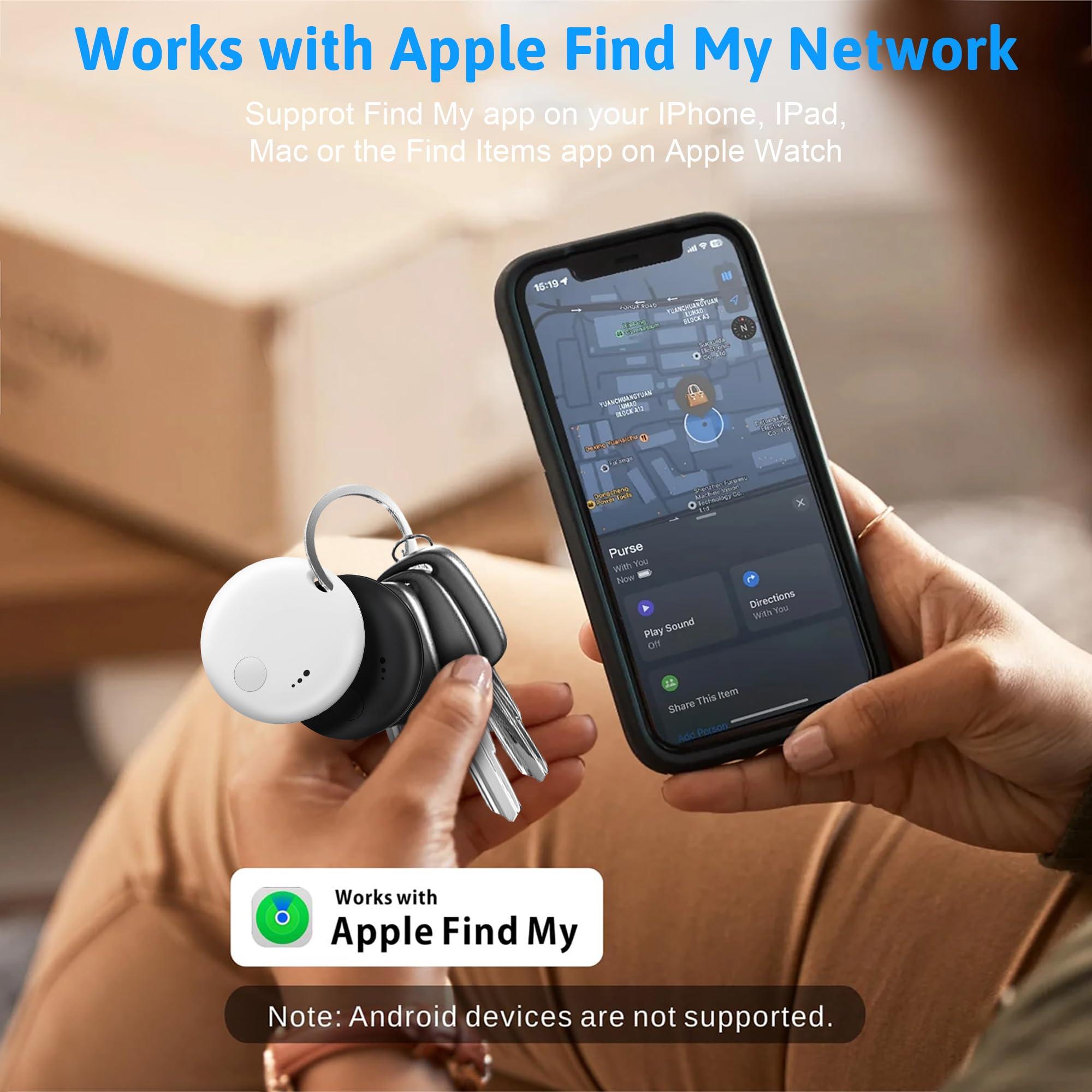 Fortunepro Tracker Tag 4 Packs Bluetooth Tracker, Smart Tag Locator Tracking Device, Keys Finder and Item Locator,Air Tracker Item Finders with Apple Find My(IOS Only)Track your Keys,Wallet,Luggage,Pets and Bag