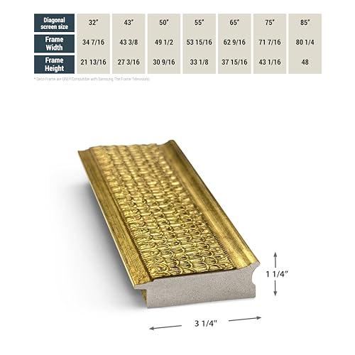 Frame My TV Frame My TV Deco TV Frames - Gatsby Gold Smart Frame Compatible ONLY with Samsung The Frame TV and Pro (Fits 2021-2025, 65")