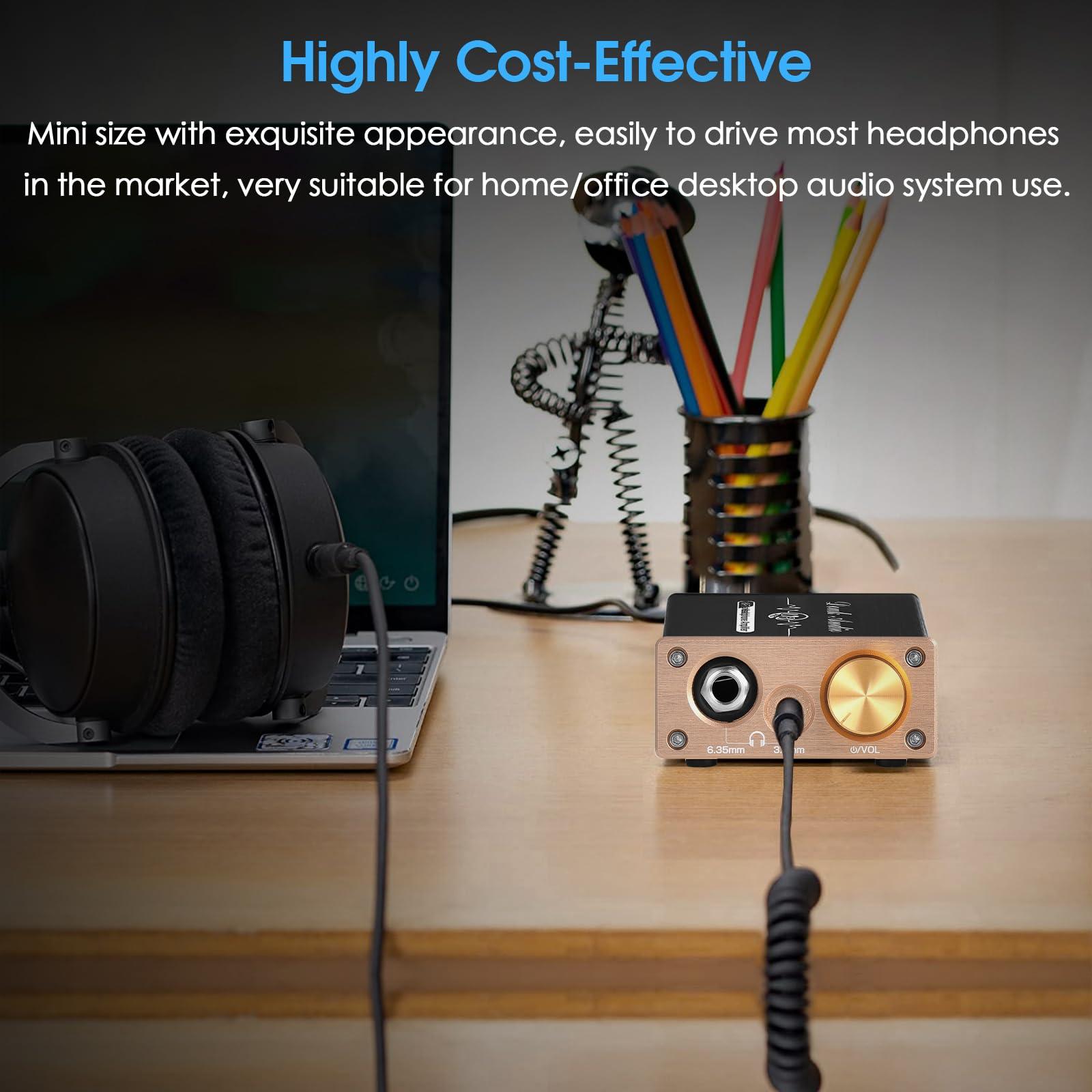 Douk Audio Douk Audio U3 PRO HiFi Mini Class A Headphone Amplifier High-Power Desktop Amp for 18-600 Headphones, 1500mW Output, 3.5mm & 6.35mm Jacks, DC 5V