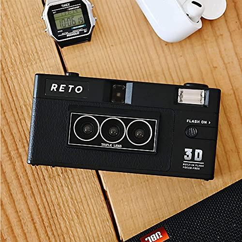 Reto Reto 3D Classic 35mm Film Camera Bundle with 35mm 400 ISO Color Negative Film, 36 Exposures