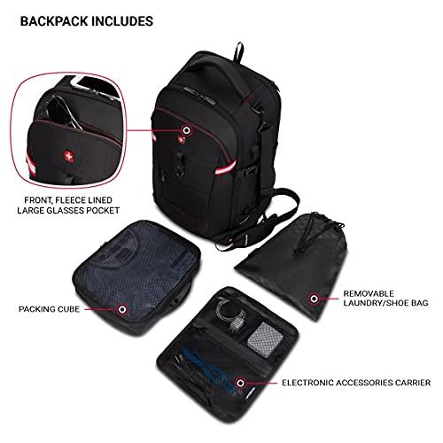 SwissGear SwissGear Hybrid Travel Laptop Backpack, Black, 21.5-Inch