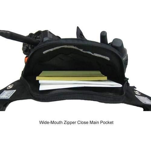 COAXSHER Coaxsher Radio Chest Harness Rig for 2 Way Radio, GPS and Hand Held Electronics | Ideal for Tactical Search and Rescue, Ski Patrol, Military and Emergency Response Personnel (Black, DR-1 Commander)