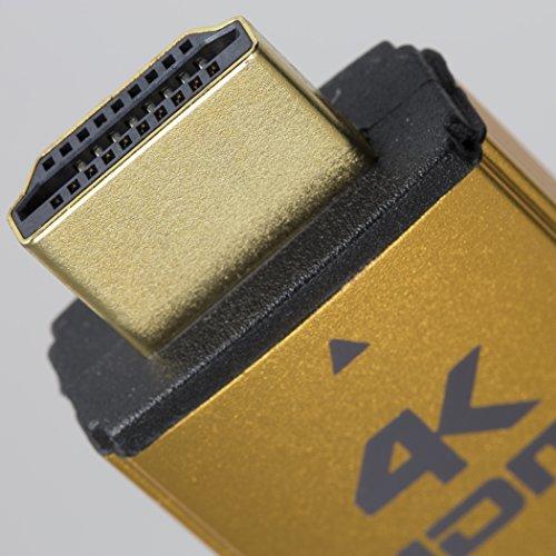 NTW NTW PURE PRO 4K HDMI Cable 12FT High Speed 18Gbps HDMI 2.0 Cable, 4K HDR, Ultra HD Cable 3D, 2160P, 1080P, Ethernet, Audio Return(ARC), Compatible PS5, PS4/3, UHD TV, Blu-ray, PC, Xbox, gold/black